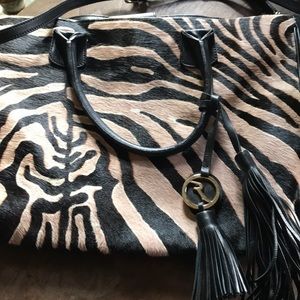 Varriale Hand Bag: genuine leather and fur.